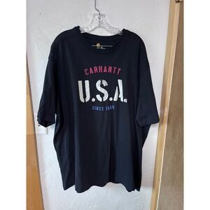 Carhartt USA Since 1889 Graphic T-Shirt Mens 2XL Black Relaxed Fit